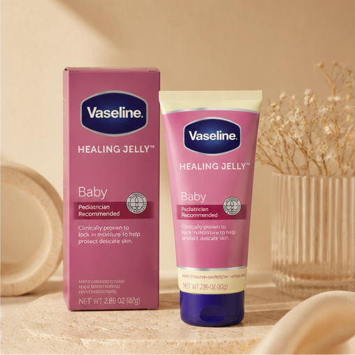 Vaseline Healing Petroleum Jelly for Baby Diaper Rash Hypoallergenic 2.89 Oz - image 2