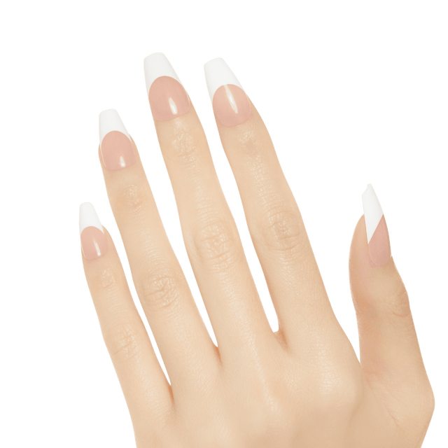 Kiss Salon Acrylic French Press On Glue Nails - Je T'Aime