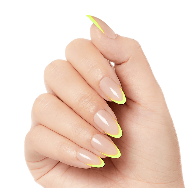Kiss Salon Acrylic French Color Press On Glue Nails - Hype